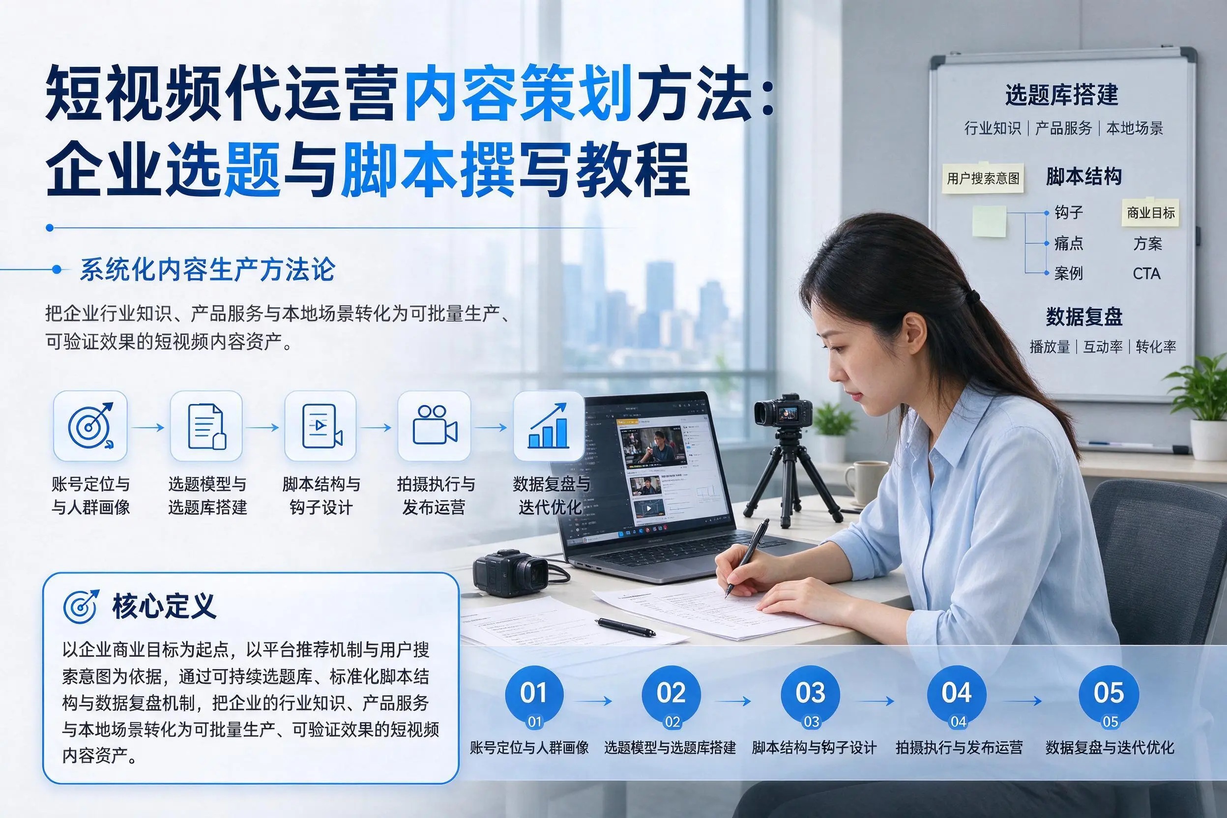 短视频代运营内容策划方法:玉溪企业选题与脚本撰写教程