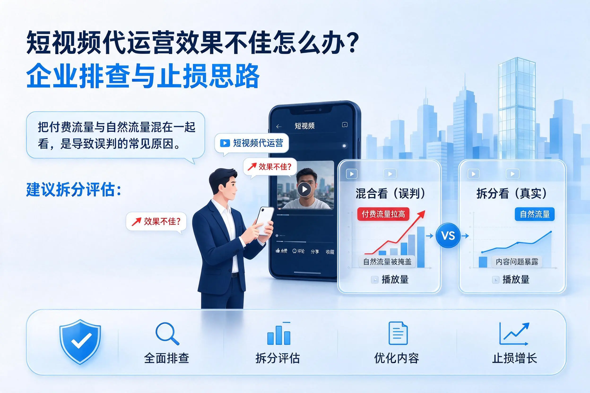 短视频代运营效果不佳怎么办？玉溪企业排查与止损思路