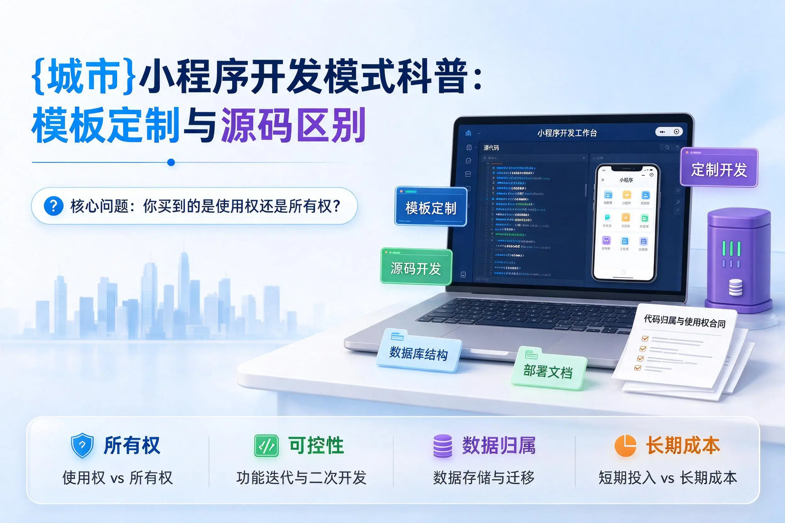 玉溪小程序开发模式科普：模板定制与源码区别