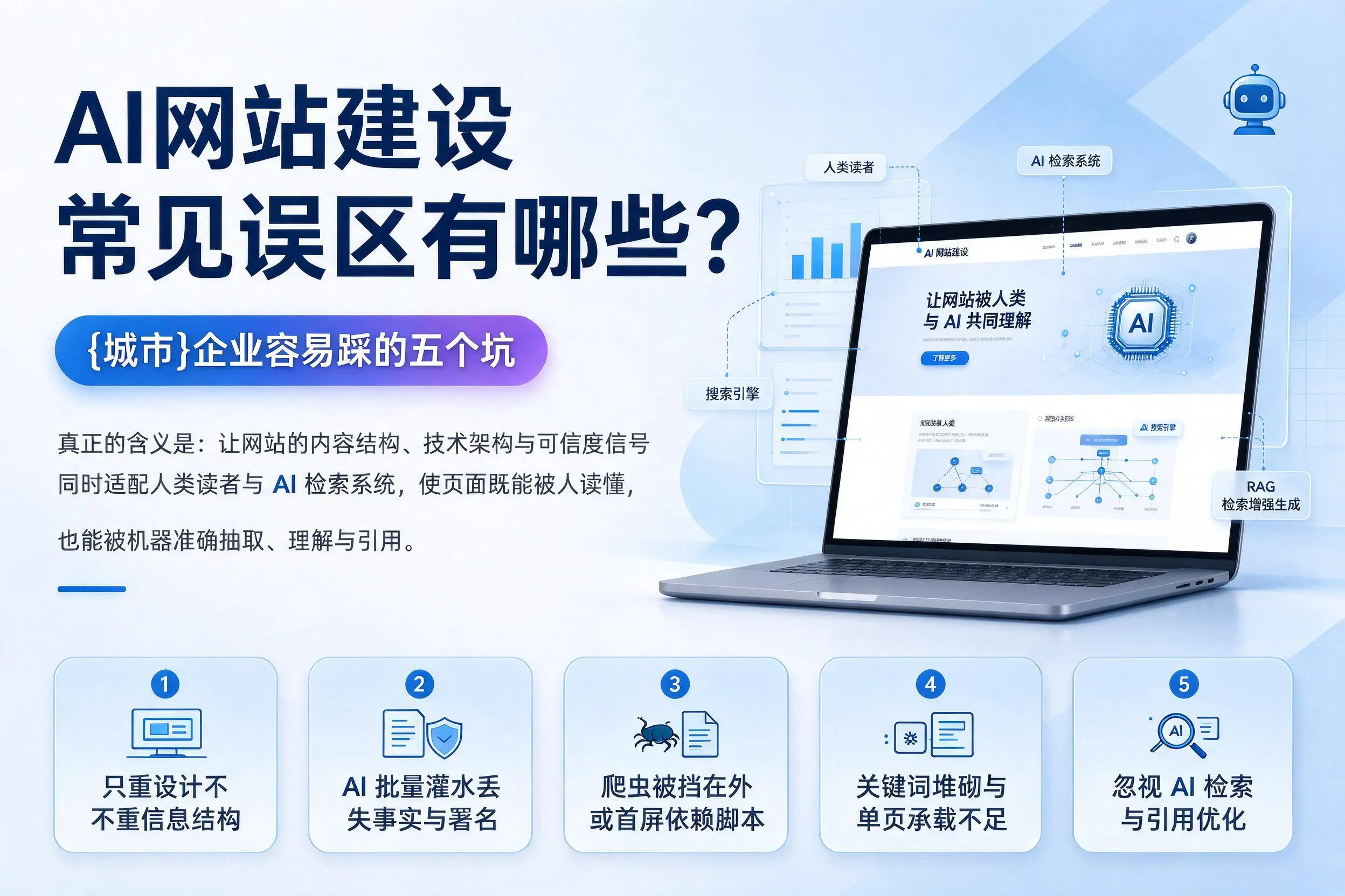 AI网站建设常见误区有哪些？玉溪企业容易踩的五个坑
