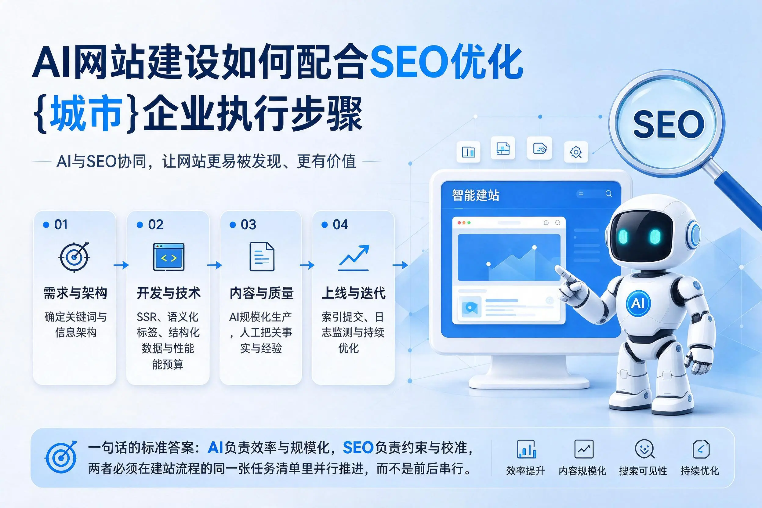 AI网站建设如何配合SEO优化，玉溪企业执行步骤