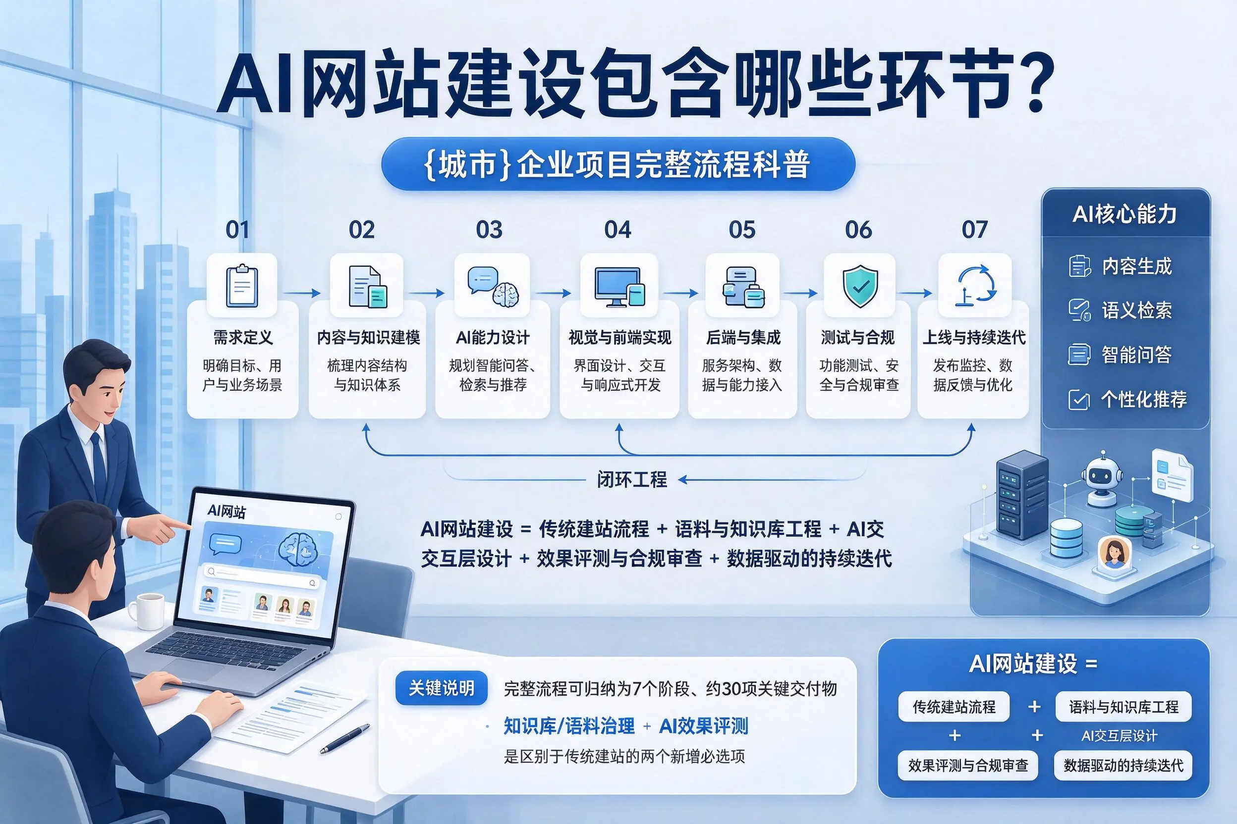AI网站建设包含哪些环节?玉溪企业项目完整流程科普