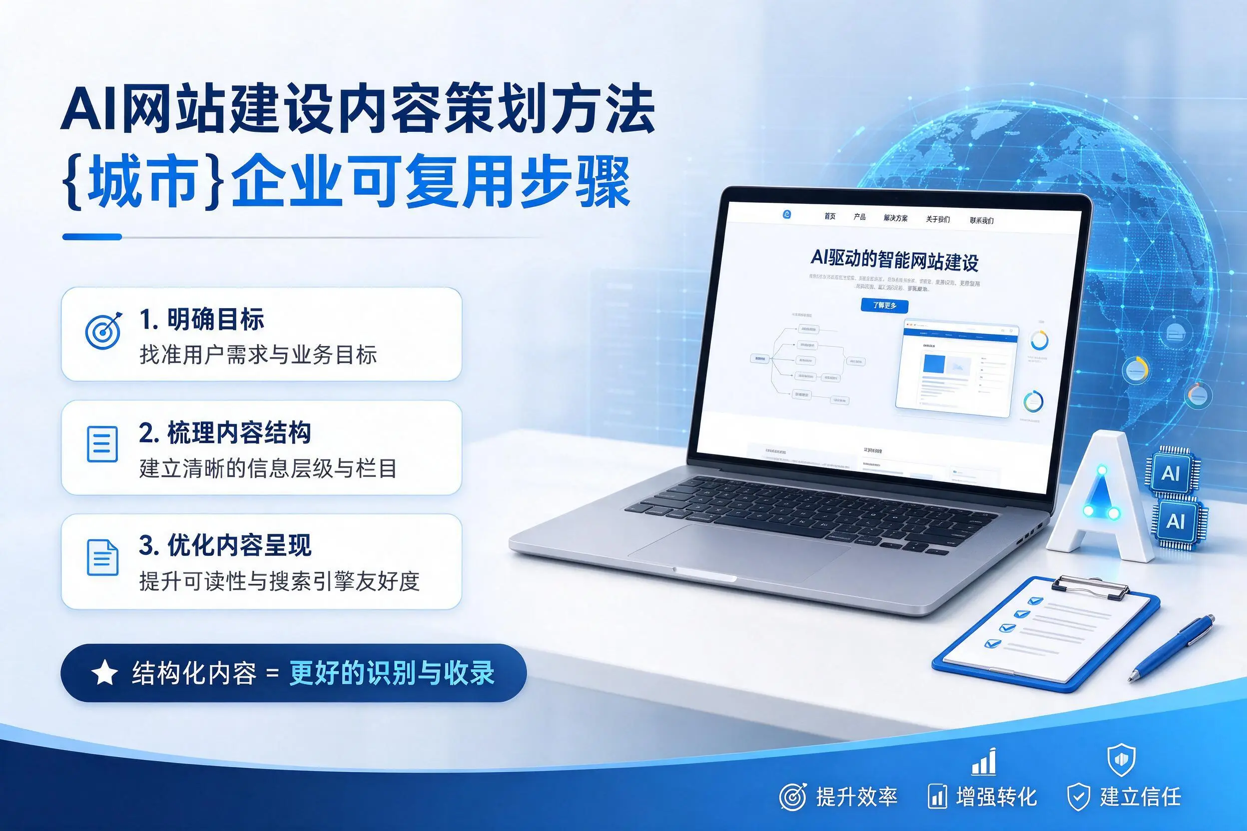 AI网站建设内容策划方法,玉溪企业可复用步骤