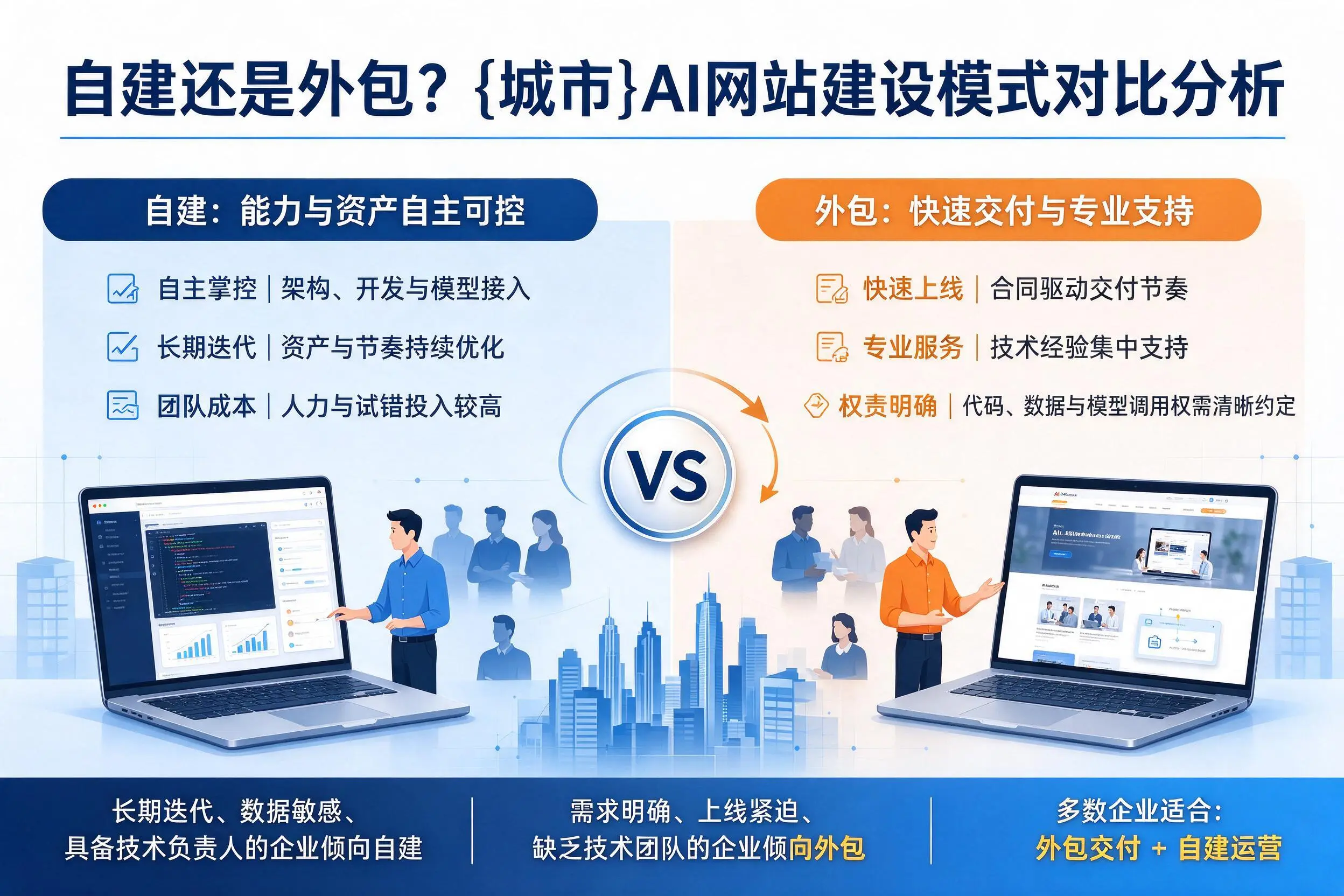 自建还是外包？玉溪AI网站建设模式对比分析