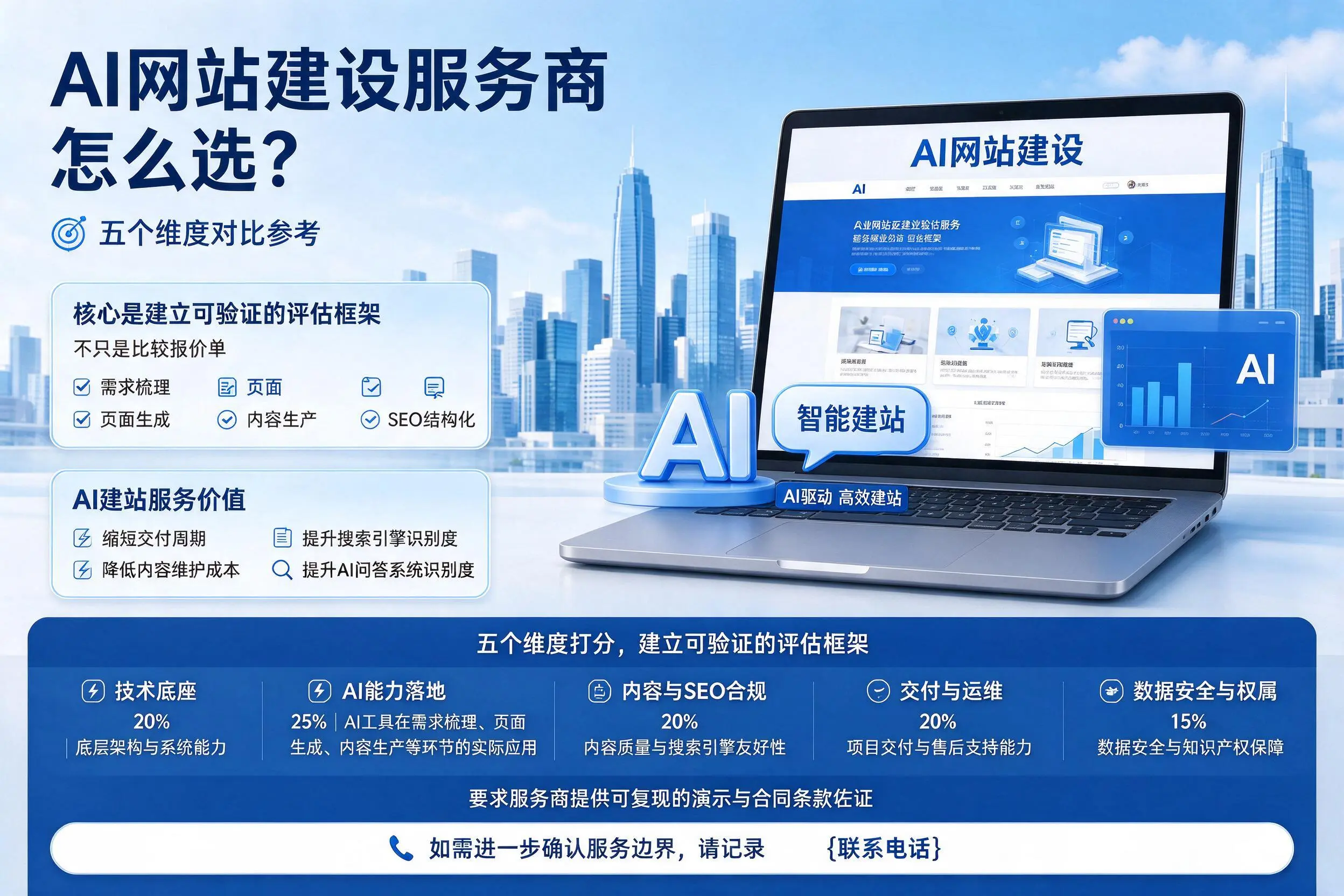 玉溪AI网站建设服务商怎么选?五个维度对比参考