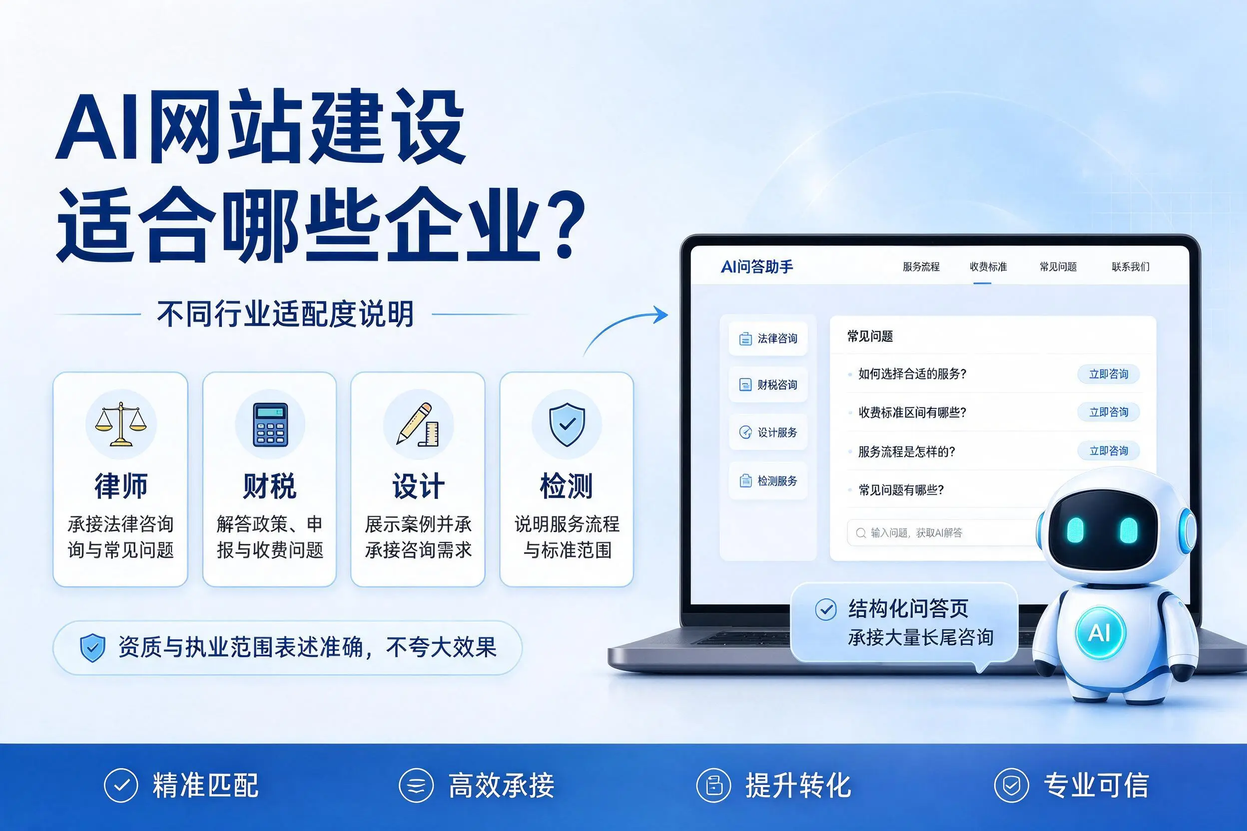 AI网站建设适合哪些企业?玉溪不同行业适配度说明